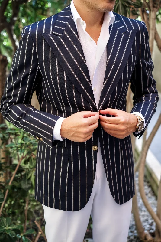 Men's Suits with Shawl LapelsSaint Tropez Stripe Jacket Luxury Line