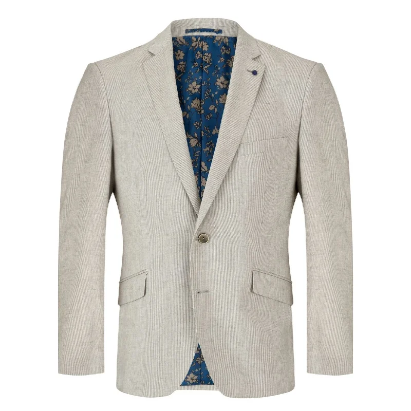 Men's Suits with Plain-Front Trouser WaistsDaniel Grahame Tapered Fit Jacket - Stone