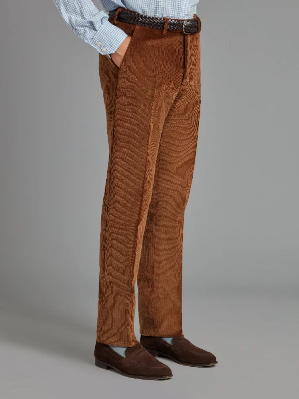 Men's Suits with Slim FitsHeavyweight Corduroy Trousers - Tan