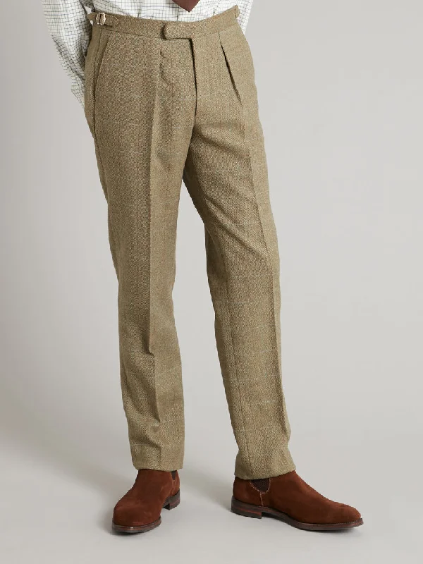 Men's Suits with Ticket PocketsPleated Trousers - Ayr Tweed