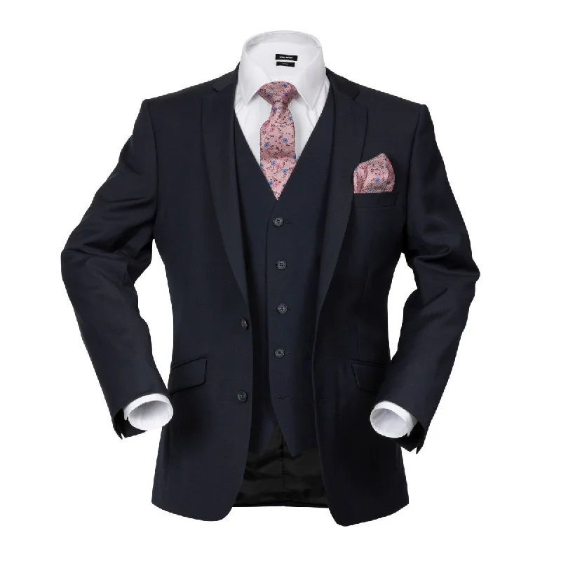 Men's Suits with Half-Canvas ConstructionsScott by The Label Regular Fit Suit Jacket - Dark Navy