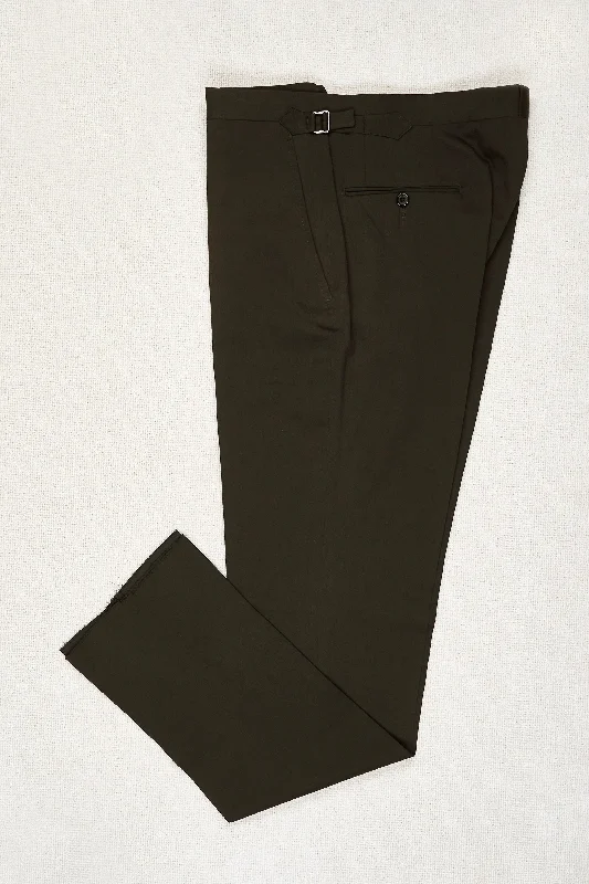 Men's Suits for LayeringP. Johnson Chocolate Wool Twill Trousers