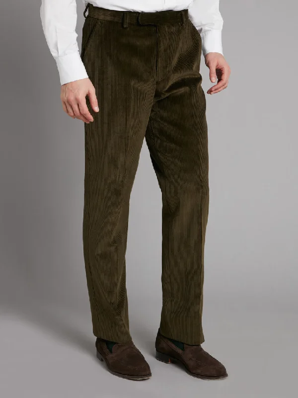 Men's Suits for Formal EventsHeavyweight Corduroy Trousers - Olive