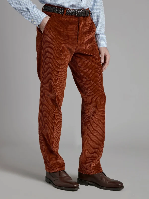 Men's Suits for Cocktail PartiesHeavyweight Corduroy Trousers - Burnt Orange