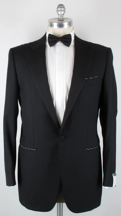 Men's Suits for Cocktail PartiesLuigi Borrelli Black Tuxedo Jacket – Size: 46 US / 56 EU