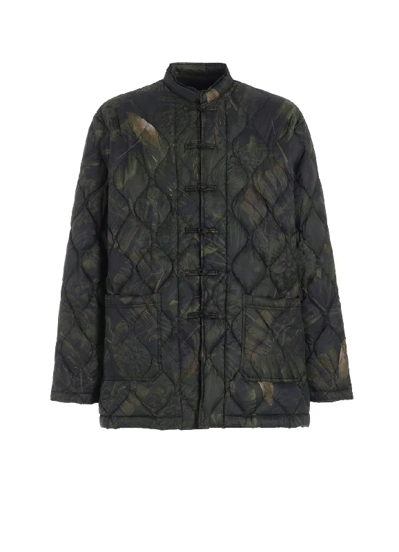 Stylish Men's Velvet Suits【S'YTE X TAION】DAHLIA CAMOUFLAGE QUILTED DOWN CHINA JACKET