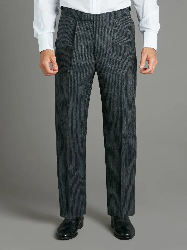 Men's Suits for Financial ServicesPleated Morning Trousers - Classic Striped