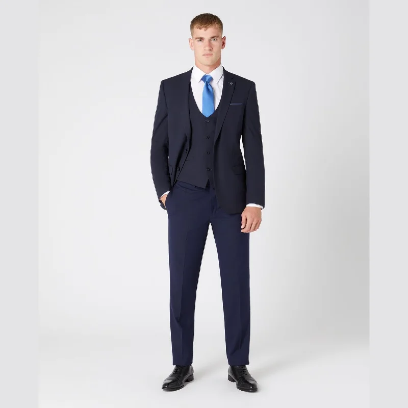 Men's Suits with Belt LoopsRemus Uomo Slim Fit Suit Jacket - Dark Navy