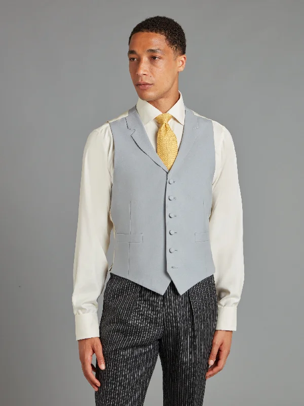 Men's Suits with Personalized LiningsSingle Breasted Wool Waistcoat - Grey