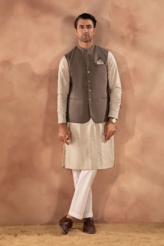 Men's Suits with Structured JacketsGrey Waistcoat | GTS-SS24-26