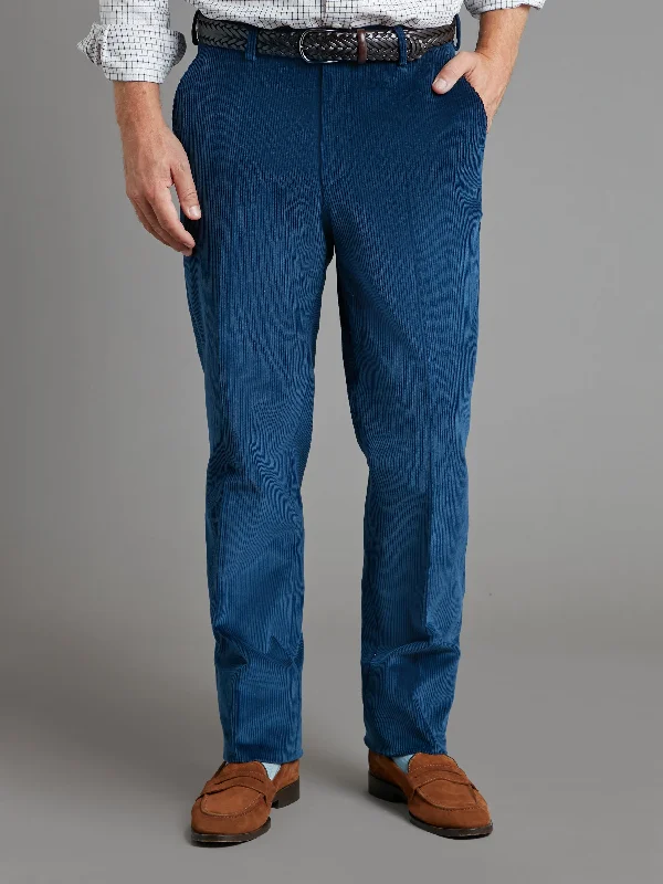 Weather-Ready Men's Water-Resistant SuitsHeavyweight Corduroy Trousers - Ink Blue