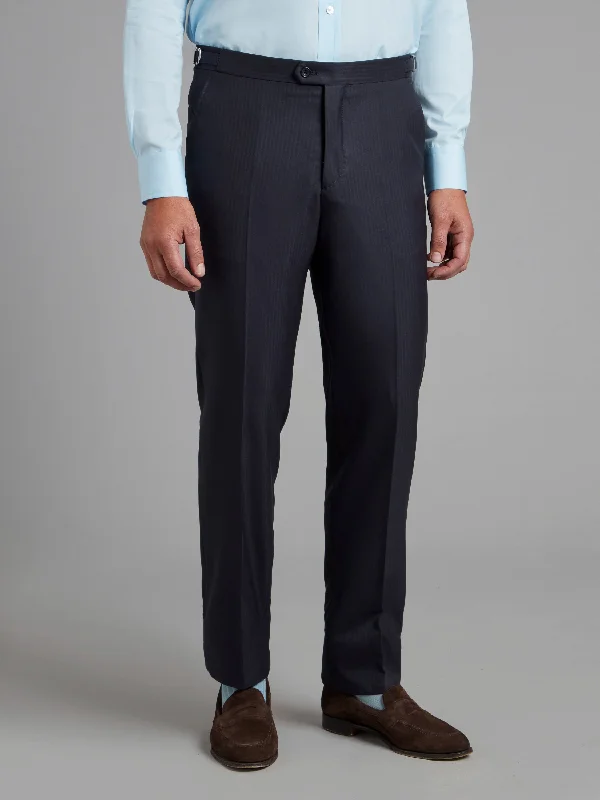 Men's Suits with Breathable FabricsAstell Suit Trousers - Midnight Navy Herringbone