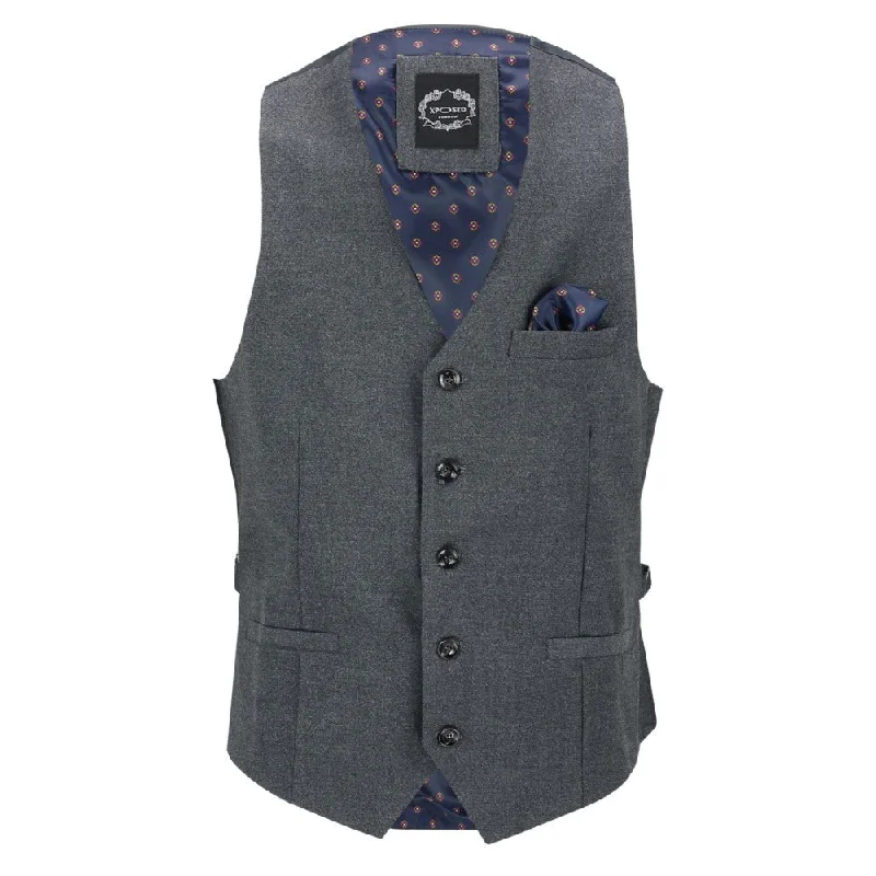 Men's Suits with Wide LegsMAX - WAISTCOAT IN DARK GREY