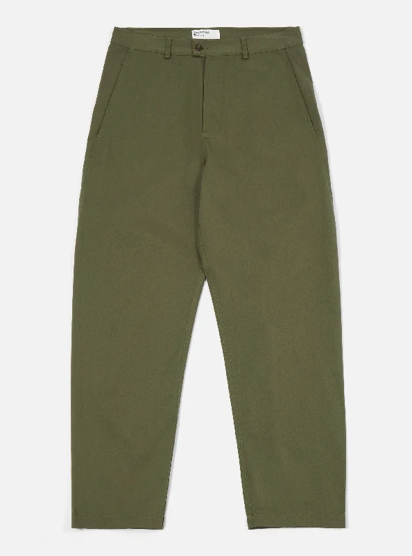 Men's Suits with Unstructured JacketsUniversal Works Curved Pant in Light Olive Twill