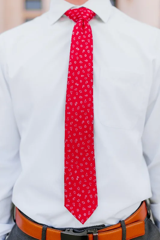 Lightweight Men's Summer SuitsR&B Christmas Tie Microfiber Red Pattern