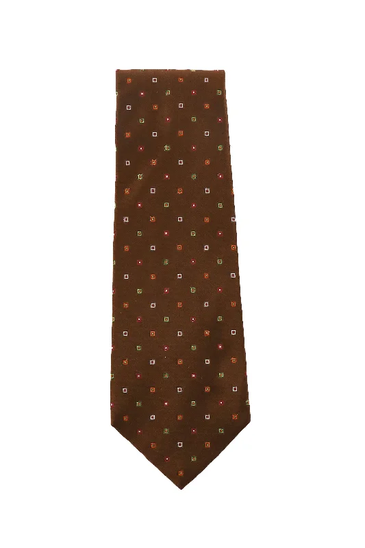 Cool Men's Modern SuitsKiton Brown Tie