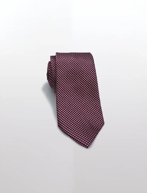 Men's Suits with Heavy-Duty ButtonsPink Check Patterned Microfiber Tie