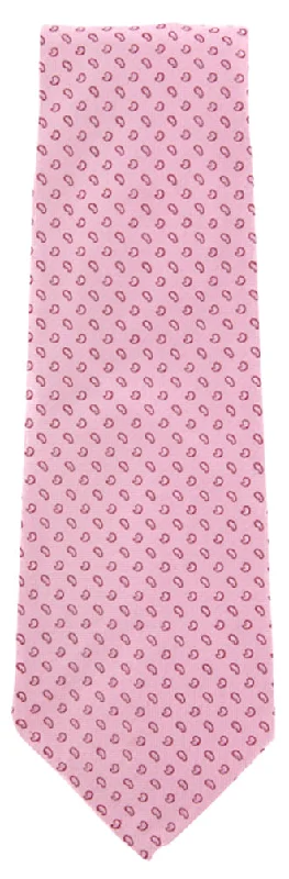 Men's Suits with Mother-of-Pearl ButtonsFinamore Napoli Pink Silk Tie