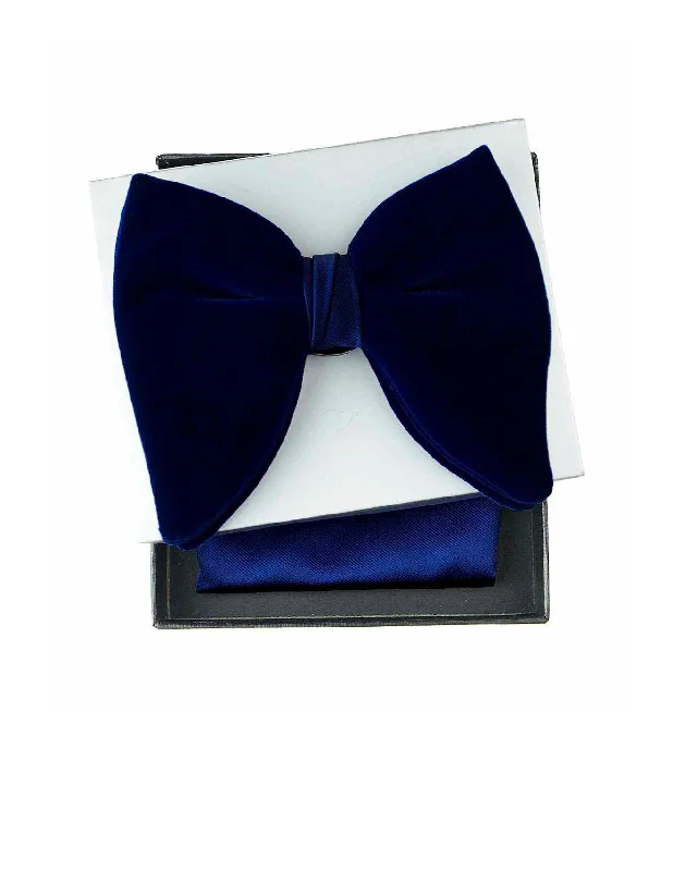 Men's Suits with Linen-Blend FabricsROYAL BLUE VELVET BUTTERFLY BOW TIE