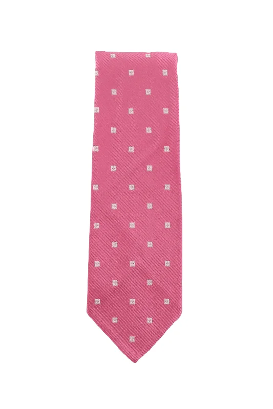 Men's Suits with Flat-Front TrousersFinamore Napoli Pink Tie