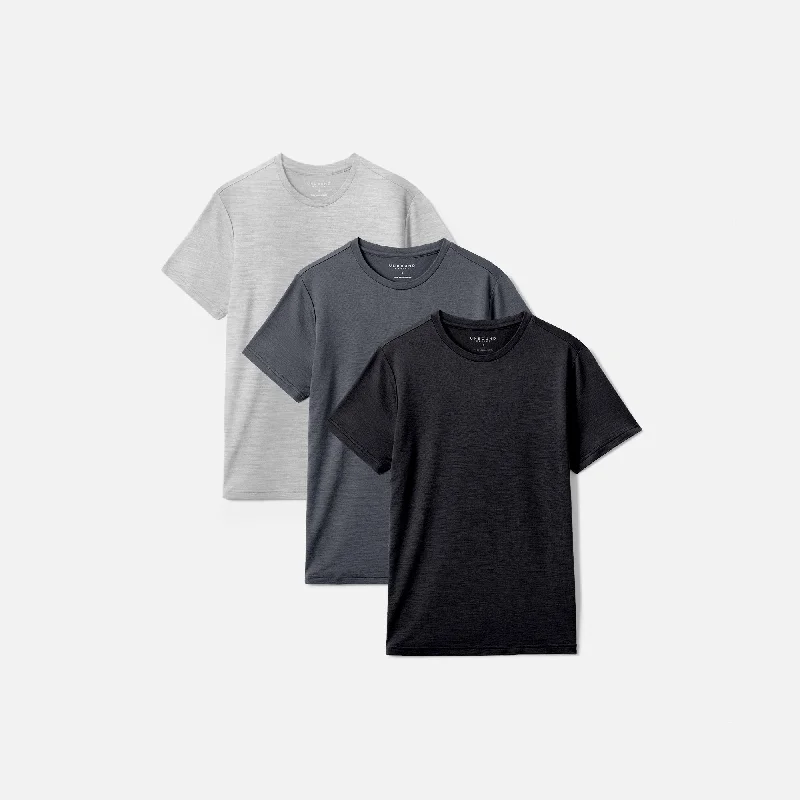 Men's Shirts with Double-Breasted DesignsMen's 3 Pack // Merino T-Shirts