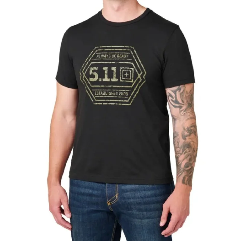 Warm Men's Fleece-Lined Tops5.11 Tactical Men's Intricate Emblem Logo Graphic Short Sleeve T-Shirt