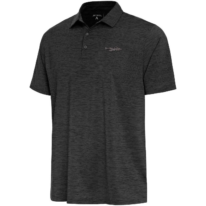 Men's Shirts for FishingAntigua Men's Tonal Spear Matte Heather Polo - Black