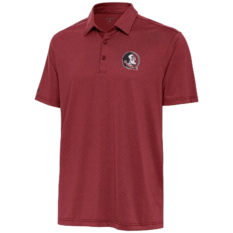 Stylish Men's HenleysAntigua Men's Seminole Logo Sublimated Print Performance Polo - Garnet