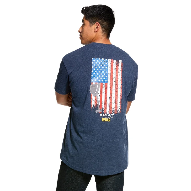 Men's Shirts with Embellished CollarsAriat Men's Rebar Cotton Strong American Grit T-Shirt