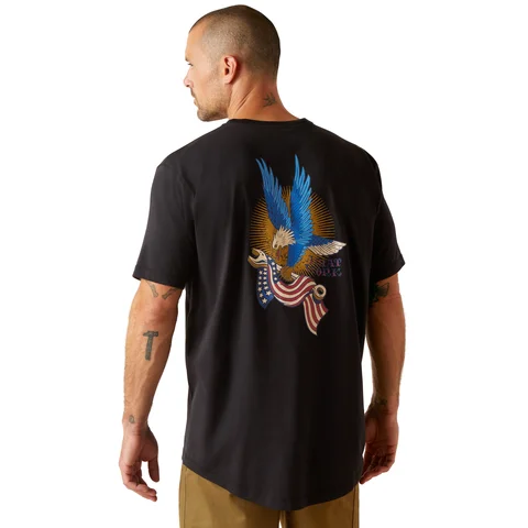 Men's Casual Shirts for Everyday WearAriat Men's Rebar Workman Victory Eagle Short Sleeve T-Shirt