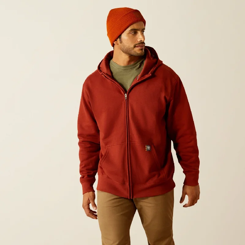 Men's Shirts with Moisture-Wicking FabricAriat Men's Rebar Born For This Full-Zip Hoodie