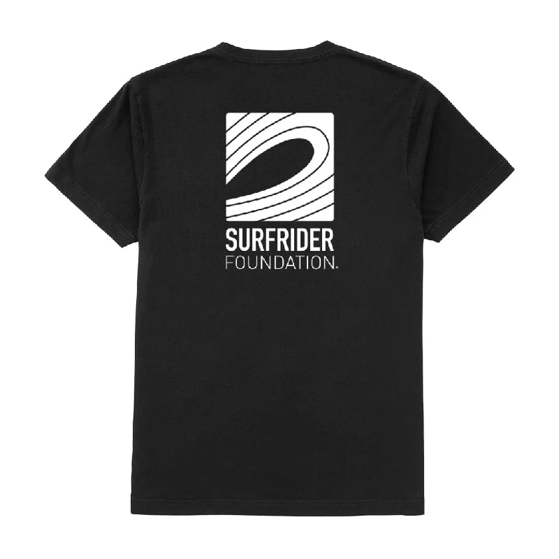 Men's Shirts with Pleated HemlinesBlack Logo Tee