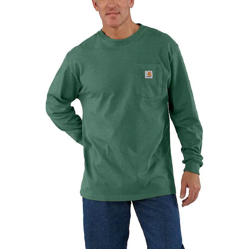 Casual Men's T-ShirtsCarhartt Men's Long Sleeve Pocket T-Shirt_Frosted Balsam Heather