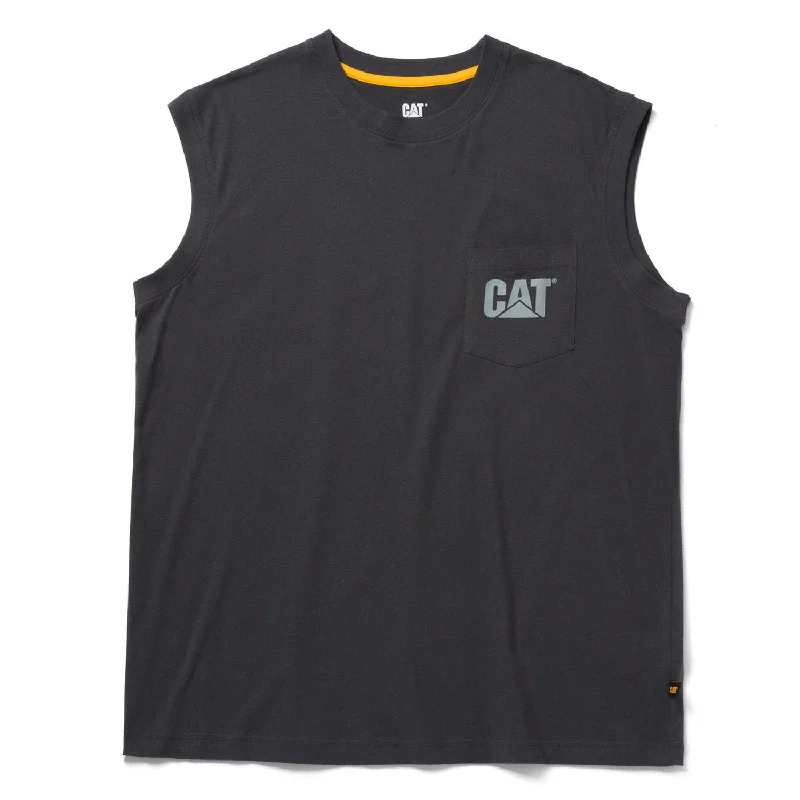 Classic Men's Button-Up ShirtsCAT Men's Trademark Sleeveless Pocket Tee