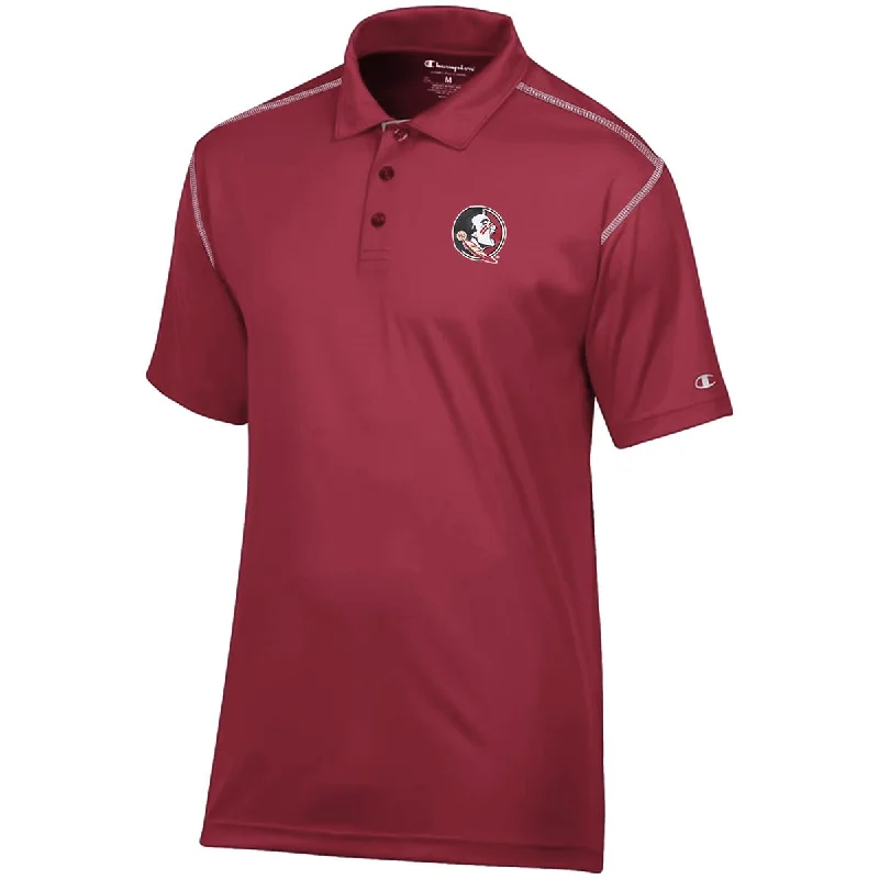 Men's Shirts with French CuffsChampion Men's Seminole Logo Performance Polo - Garnet