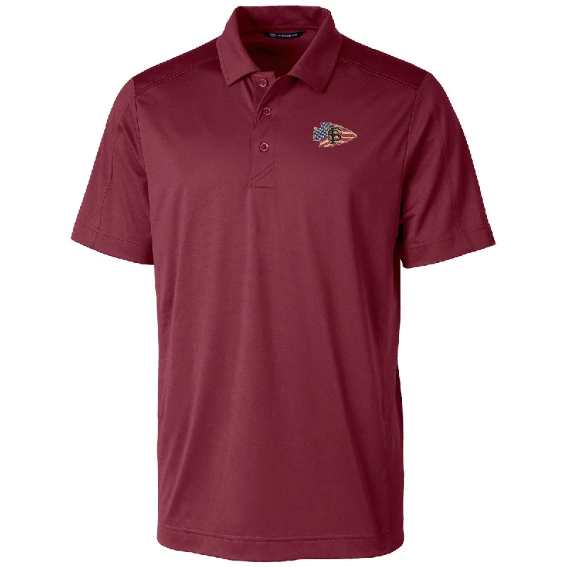 Men's Shirts with Short PlacketsCutter & Buck Men's Veteran's Alliance Arrowhead Logo Drytec Polo - Garnet