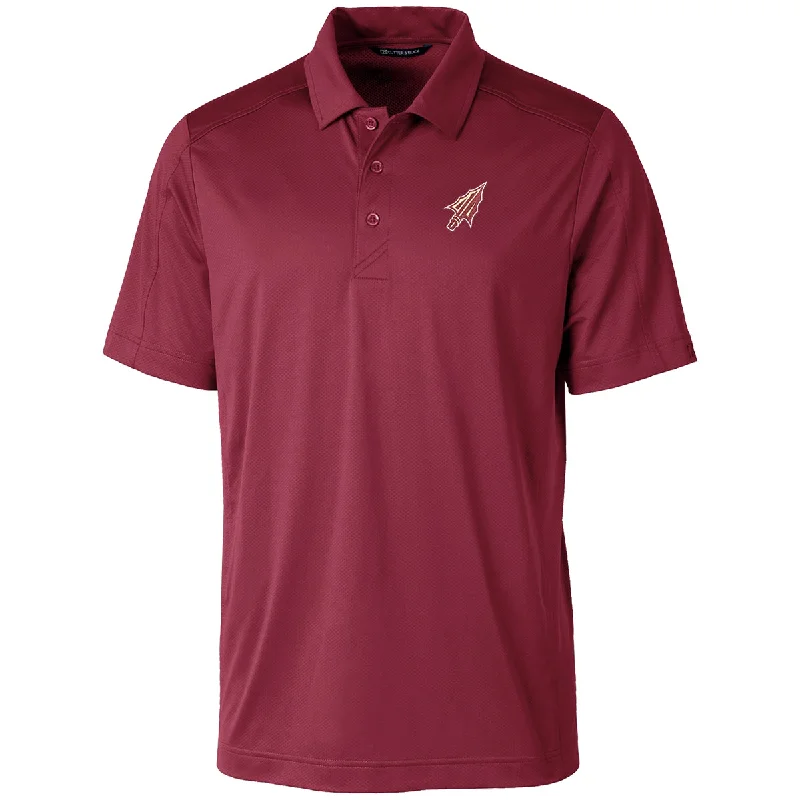 Men's Shirts with Cowl NecksCutter & Buck Men's Arrowhead Logo Textured Stretch Polo - Garnet