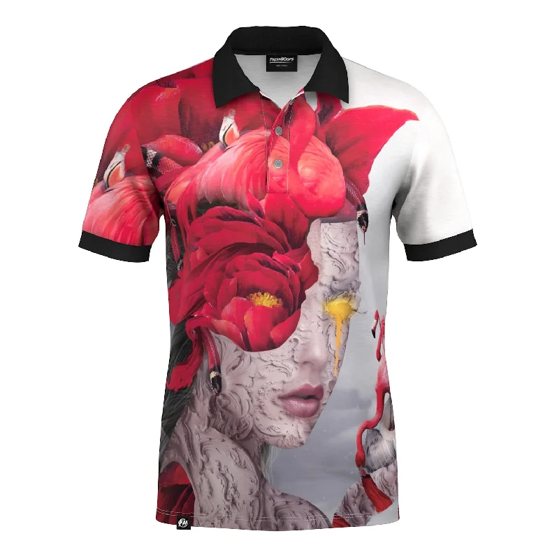 Men's Shirts for CampingFlamingo Queen Polo Shirt