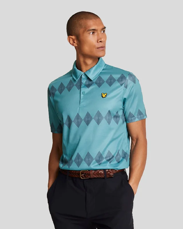 Men's Shirts with UV ProtectionGolf Argyle Polo Shirt