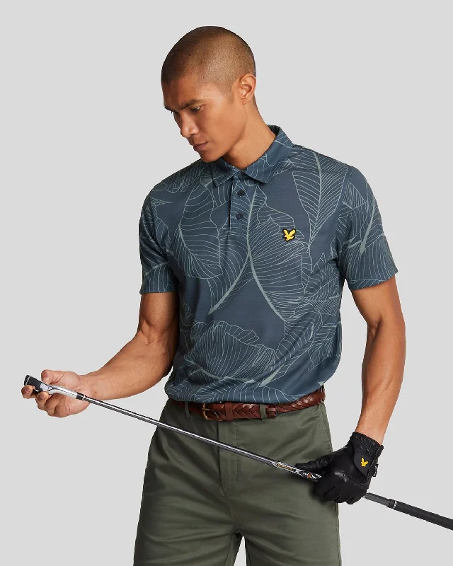 Men's Shirts with Logo EmbossmentsGolf Floral Polo Shirt