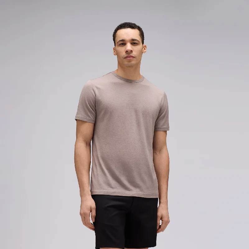 Warm Men's Fleece-Lined TopsMen's Lightweight Merino Crew