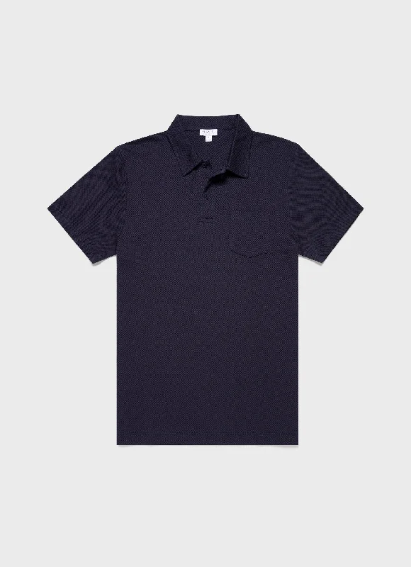 Men's Shirts with Adjustable CuffsMen's Riviera Polo Shirt in Navy