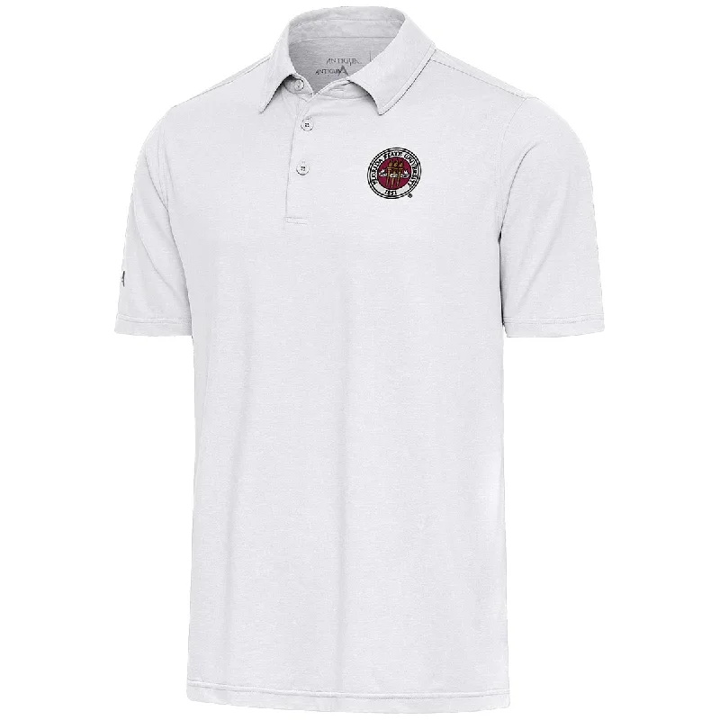 Men's Shirts with Velcro ClosuresAntigua Men's Florida State University Seal Heathered Polo - White