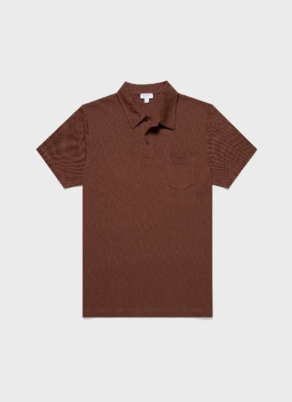 Men's Shirts with Drawstring WaistbandsMen's Riviera Polo Shirt in Cocoa Brown