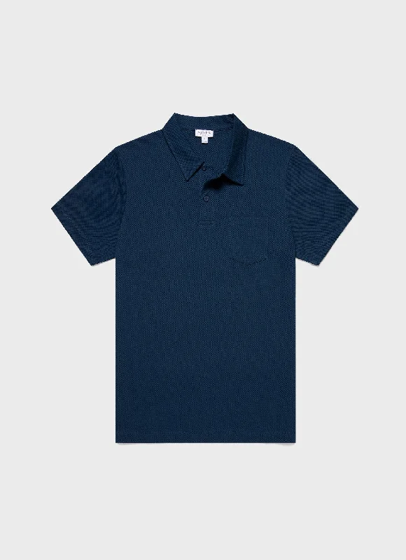 Men's Shirts with Drawstring WaistbandsMen's Riviera Polo Shirt in Naval Blue