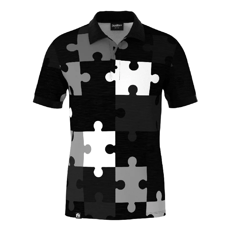 Men's Shirts for CampingMonochrome Perspective Polo Shirt