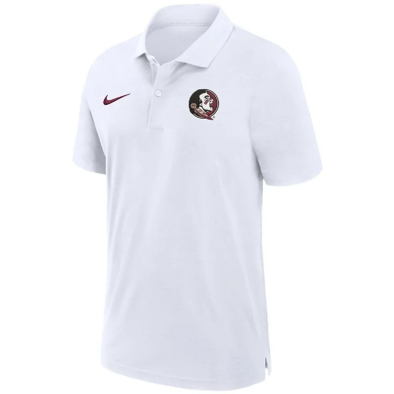 Men's Shirts with Tab CollarsNike Men's Seminole Logo Dri-fit Woven Polo - White