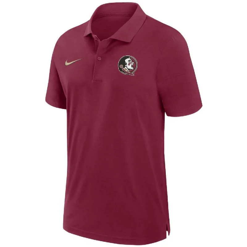 Men's Shirts with Full PlacketsNike Men's Seminole Logo Dri-fit Woven Polo - Garnet