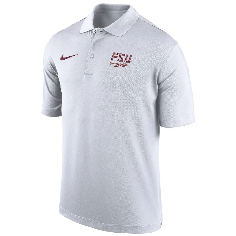 Men's Shirts with Moisture-Wicking FabricNike Men's FSU Spear Logo Dri-fit Polo - White