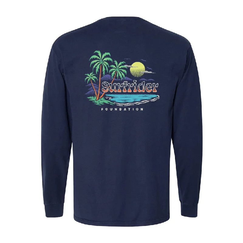 Men's Shirts with TiesRetro Sunset Long Sleeve Tee